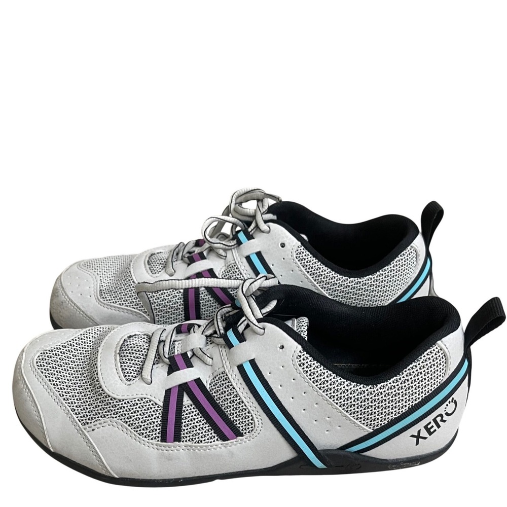 Xero Shoes Prio Womens 9.5 Grey White Minimalist Barefoot Running Shoes athletic